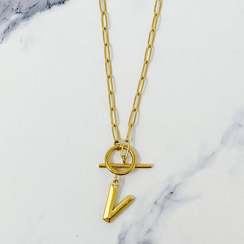 Modern Classic Initial Necklace