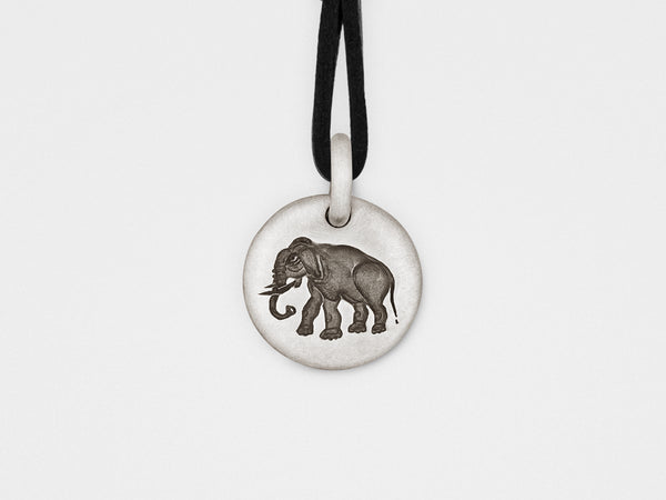 Elephant Charm Pendant in Sterling Silver