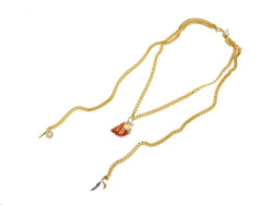 Gold Necklace With Agate Stone
