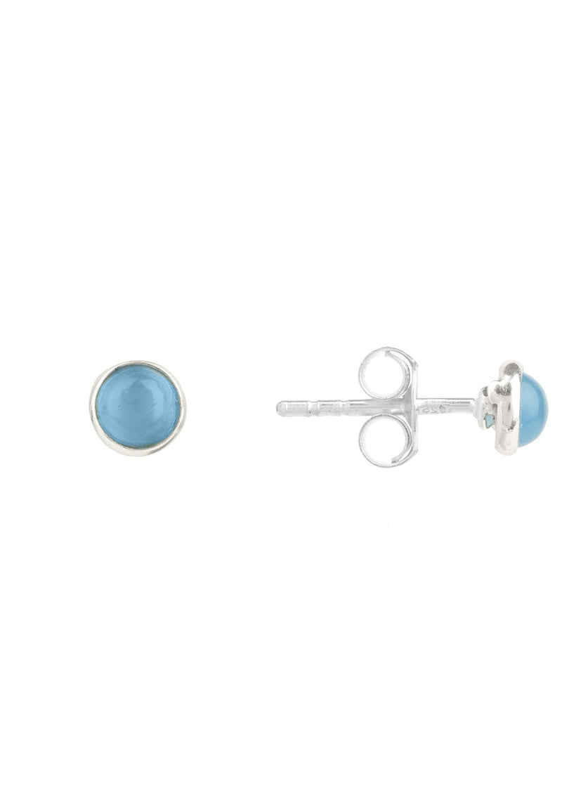Petite Stud Earring Silver Turquoise