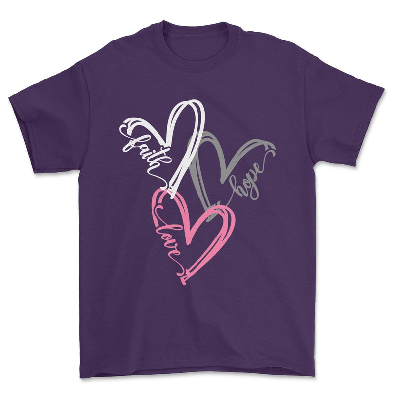 Tie Dye Faith Hope Love Heart T-Shirt