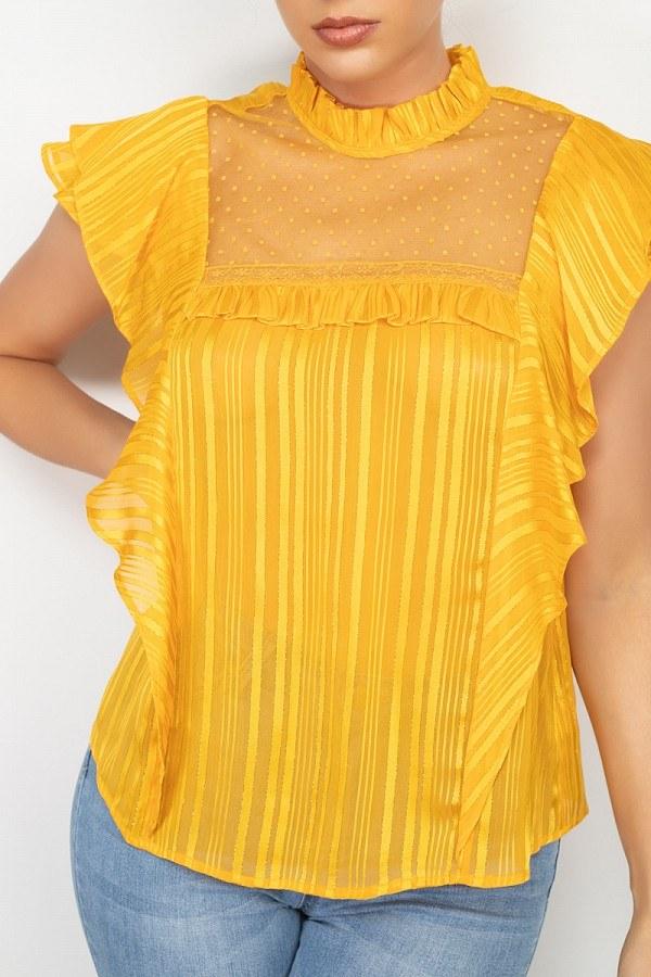 Bold & Stunning Baby Doll Top (Yellow)