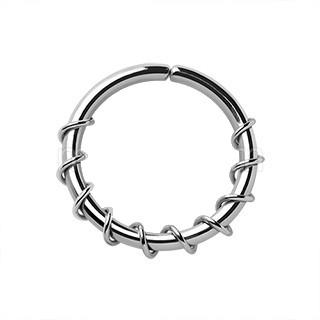 316L Stainless Steel Twisted Wire Seamless Ring