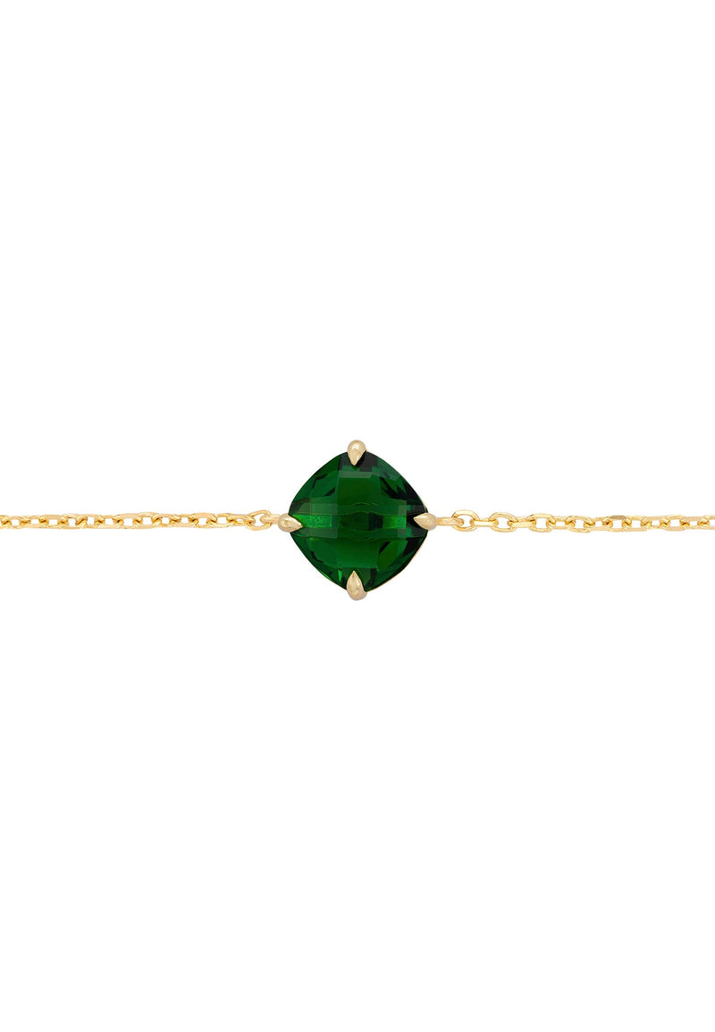Empress Emerald Gemstone Bracelet Gold