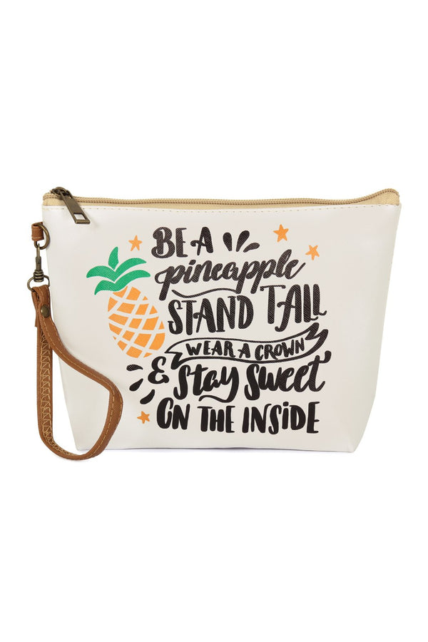 Hdg2468 - "Be a Pineapple Stand Tall" Cosmetic Bag