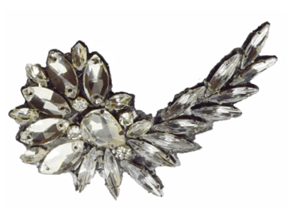Broadway Hair Pin - Clear Crystal Rhine Stone Embellished Accessory