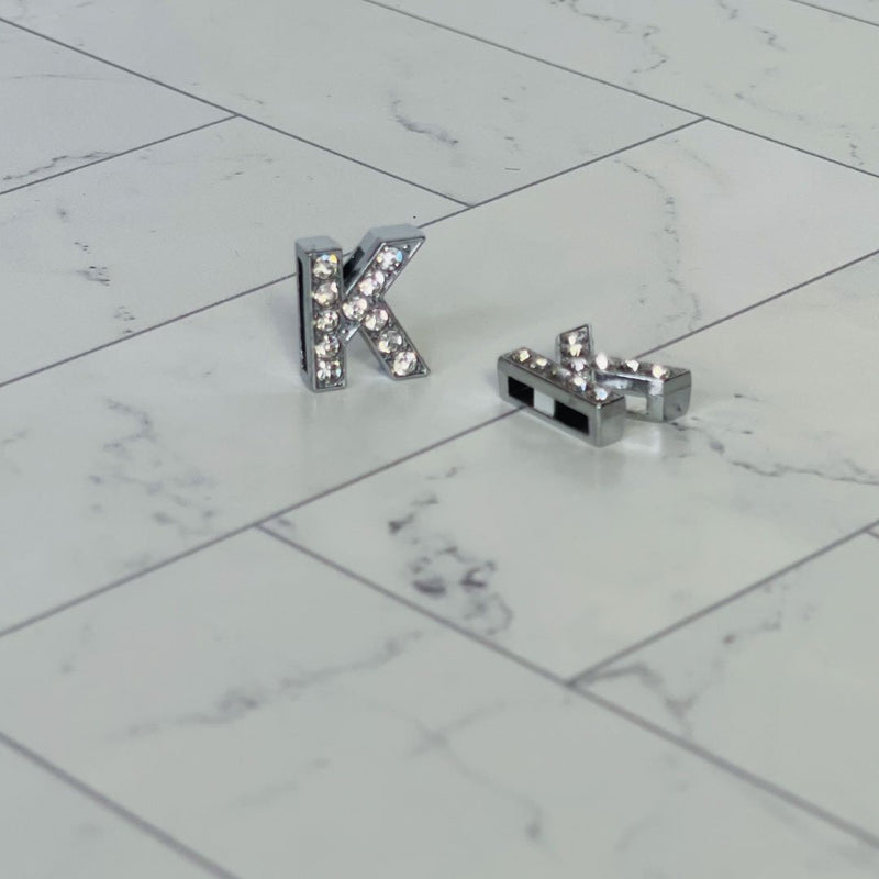 Pavé Letters -Silver Charms