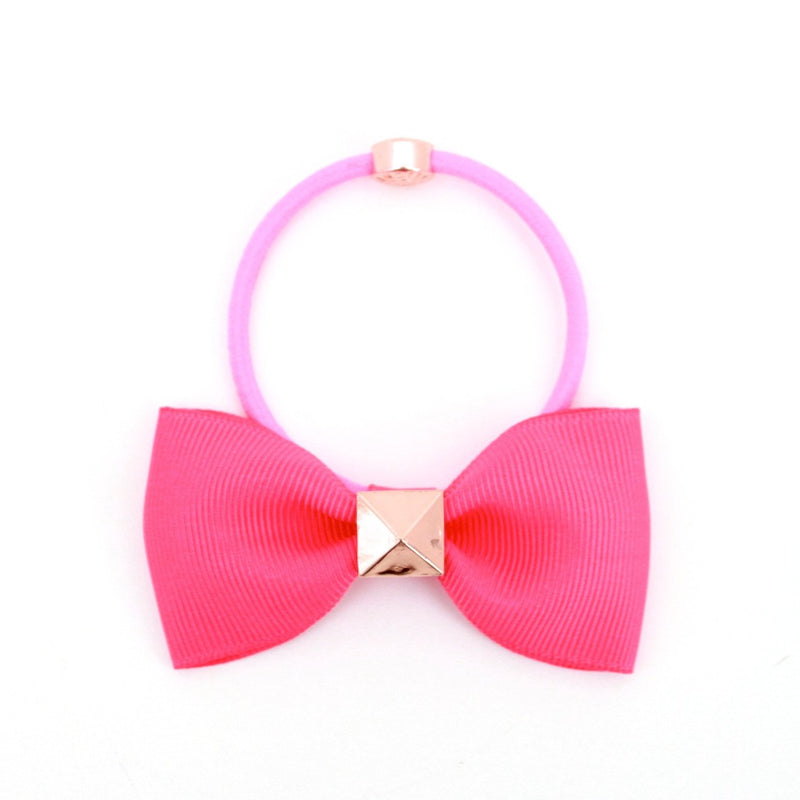 Bow With Rose Gold Pyramid Stud | More Colors Available