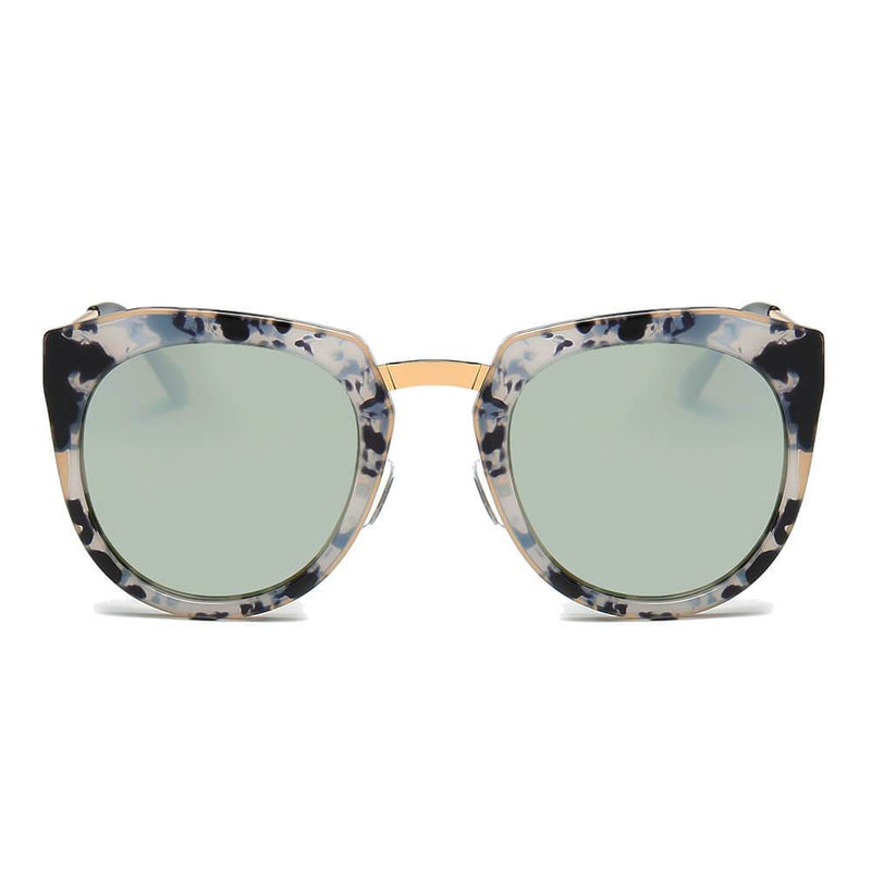 FERNDALE | CA12 - Mirrored Polarized Lens Oversize Cat Eye Sunglasses