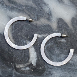 Thick Open Acrylic Hoop Earrings