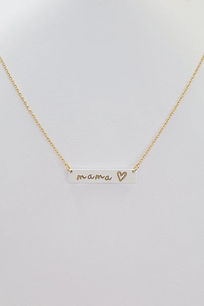 Mama Bar Heart Necklace