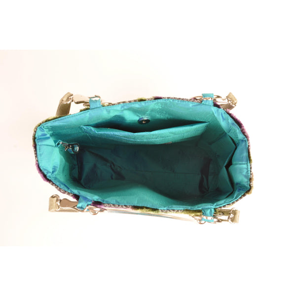 Baroque Teal Small Tote