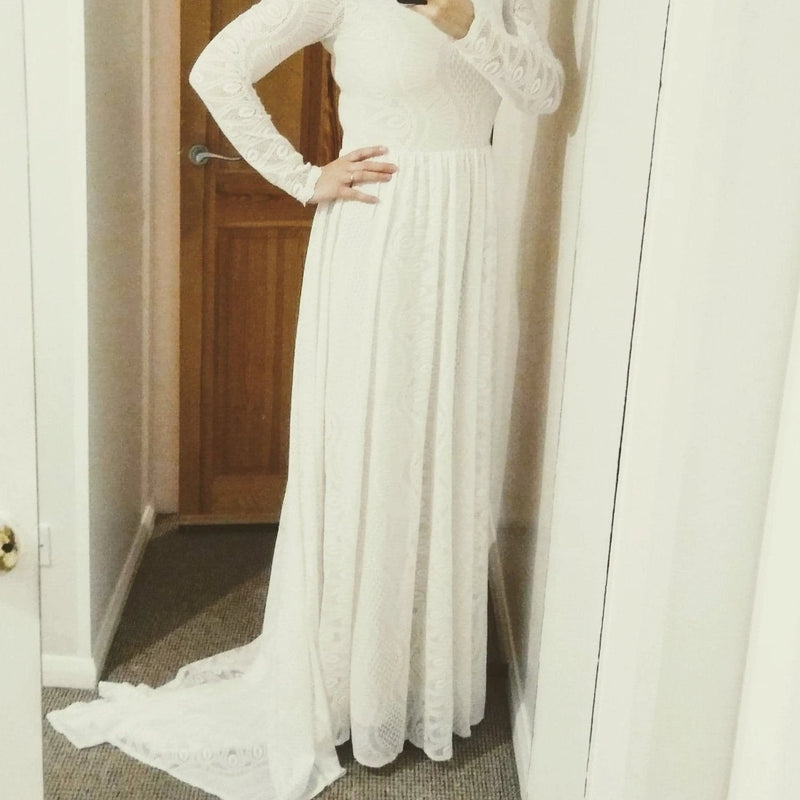 Train Wedding Modest Dress   #1212