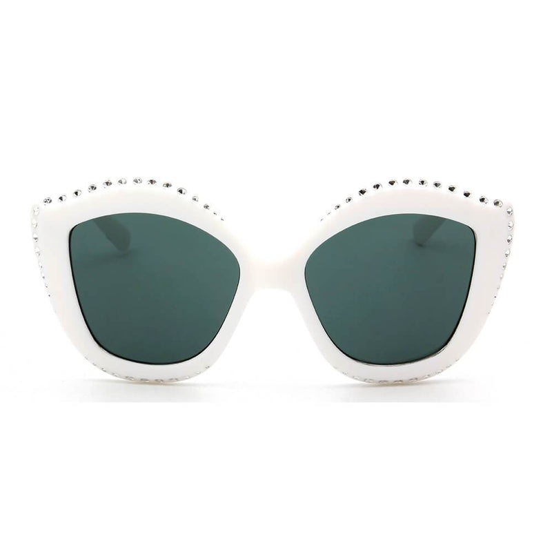 ANGOLA | S1092 - Women Oversized Round Cat Eye Fashion Sunglasses