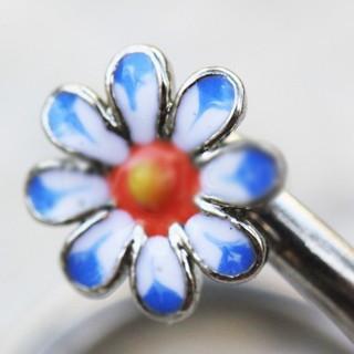 316L Stainless Steel Daisy Flower Twist Navel Jewelry