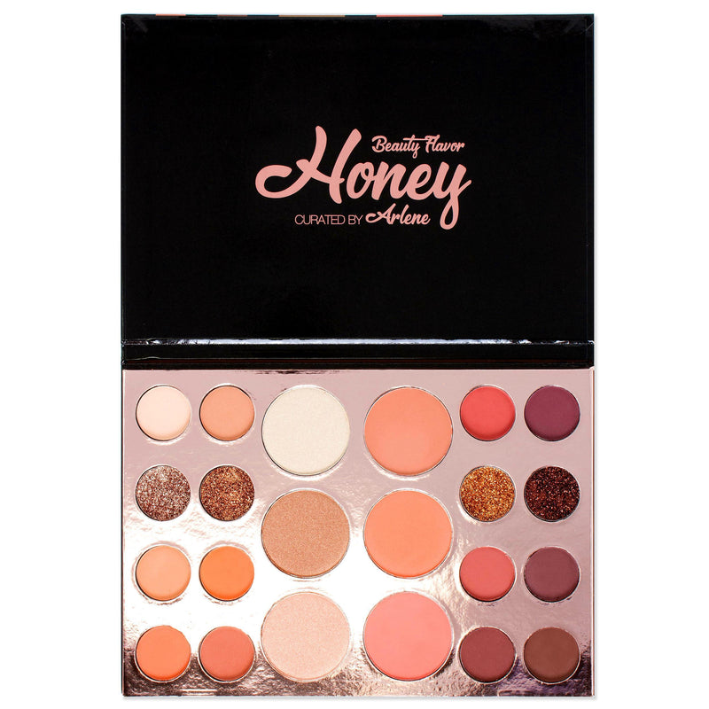 Alice+Jane Neutral Eyeshadow+Highlighter+Blusher Palette Honey Beauty Flavor