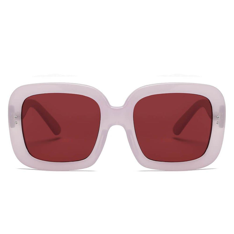 CLEMSON | S1089 - Women Retro Trendy Vintage Bold Square Oversize Sunglasses