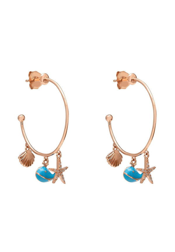 Under the Sea Hoop Earrings Rosegold