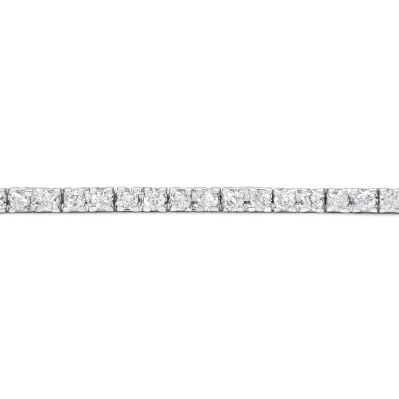 10K White Gold 2.0 Cttw Prong Set Round-Cut 7.25" Classic Lab Grown Diamond Tennis Bracelet (G-H Color, VS2-SI1 Clarity)