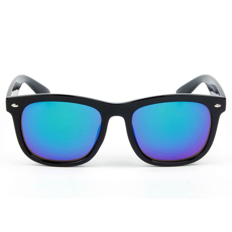GIRONA | E06 - Classic Horned Rim Mirrored Lens Sunglasses
