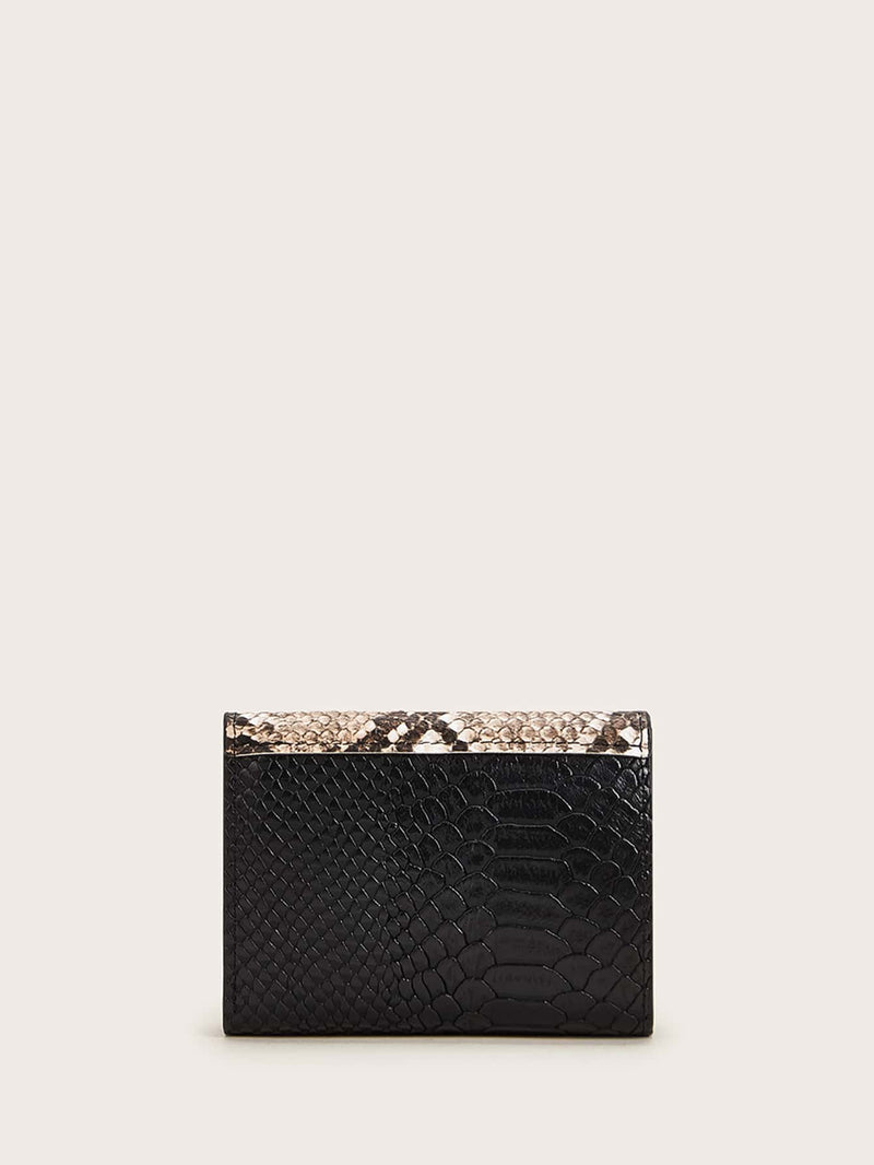 Sleek Snakeskin Wallet Purse