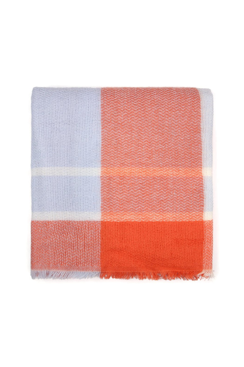 Colorblock Fringed Blanket Scarf - Style 2