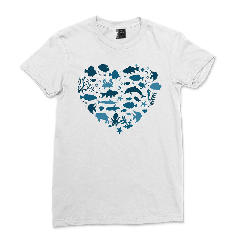 Women Marine Biologist Shirt Funny Marine Biology Heart Tshirt Casual Men Marine Science  Lover Tee Tops