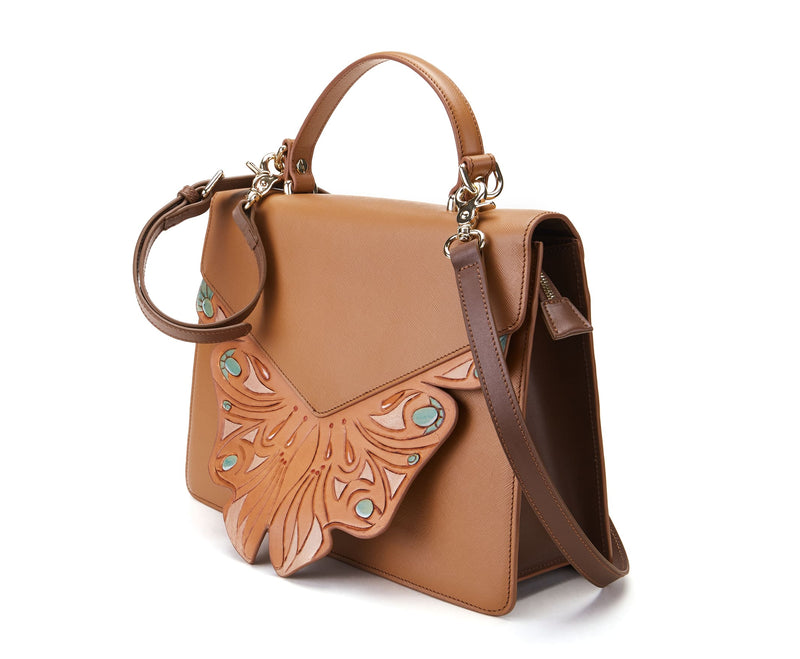 Wings Brown Shoulder Bag