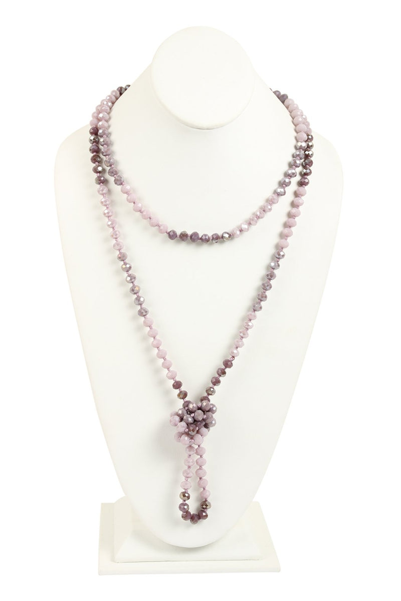 Hdn2496 - Multi Tone Glass Beads Necklace