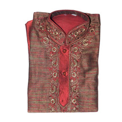 Golden Brown Kurta Set for Boys