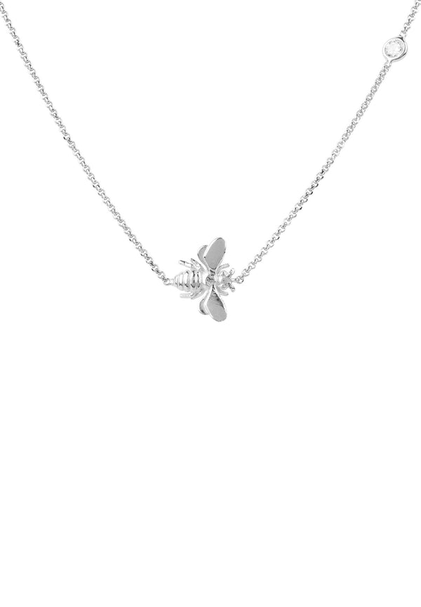 Queen Bee Necklace Silver