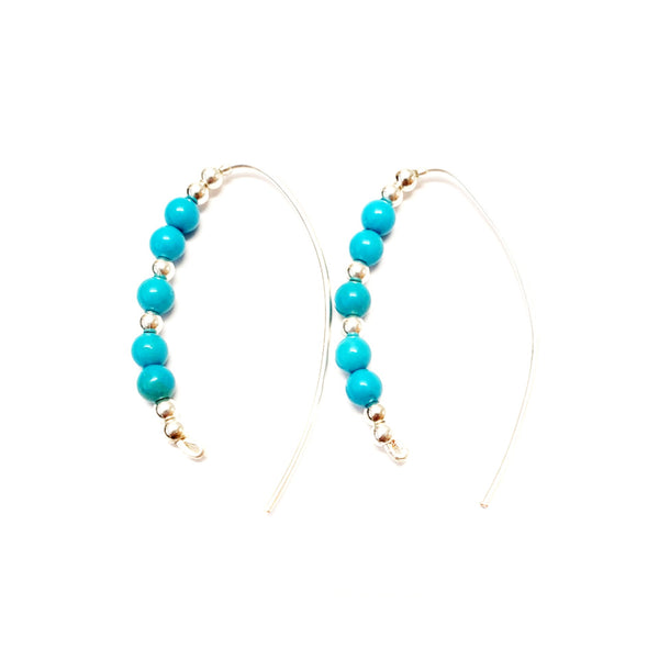 Turquoise Slider Hoops - Style Options