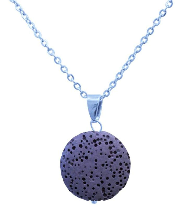 Purple Lava Stone Essential Oil Necklace