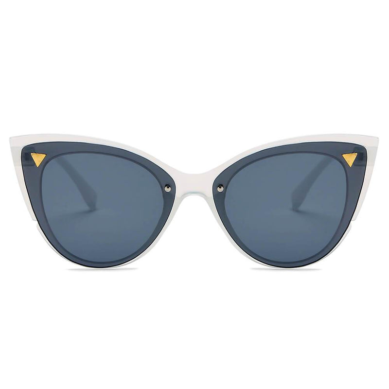 GRENOBLE | S1098 - Women Retro Fashion Round Cat Eye Sunglasses
