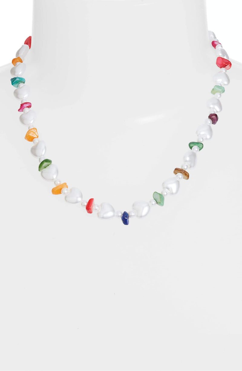 Rainbow Pearl Choker