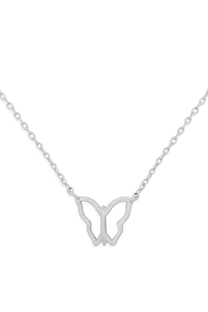 Hdnen357 - Open Butterfly Pendant Necklace