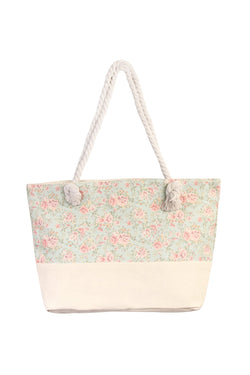 Floral Print Summer Tote Bag