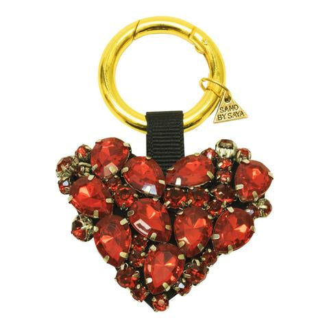 Crystal Heart - Key Holder Rhine Stone Embellished Accessory