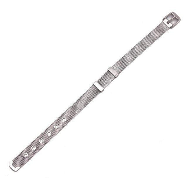 Stainless Steel Slider Bracelet -Silver