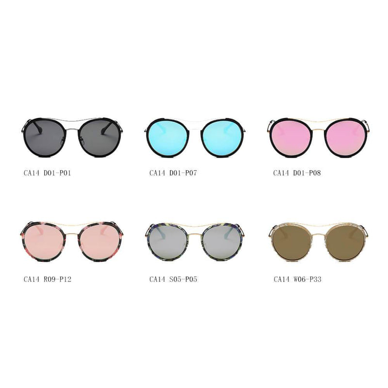 EMPORIA | CA14 - Retro Polarized Lens Circle Round Sunglasses
