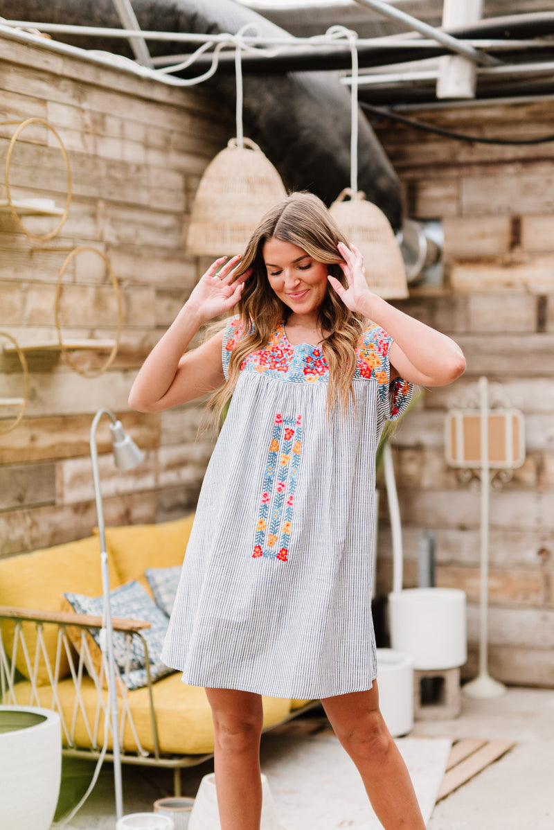 Simple Perfection Embroidered Dress