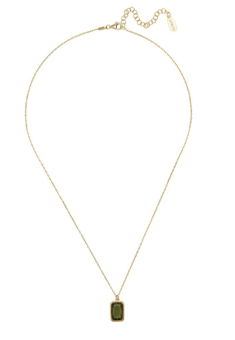 Portofino Necklace Gold Peridot