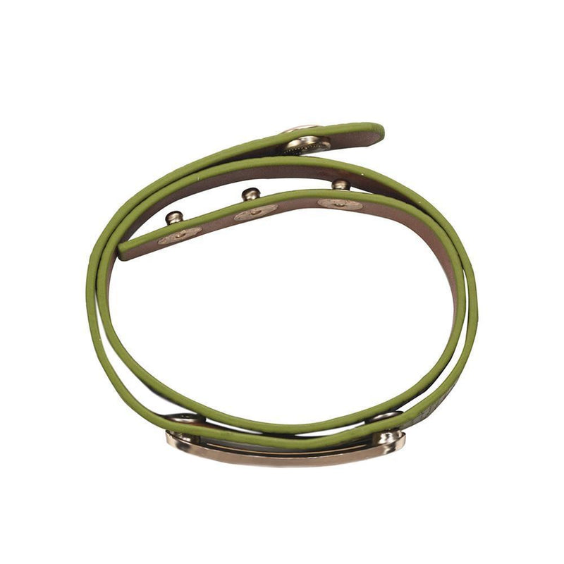 Luxe Leather Bracelet- Lime Green