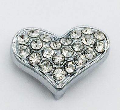 Pavé Heart -Silver Charm