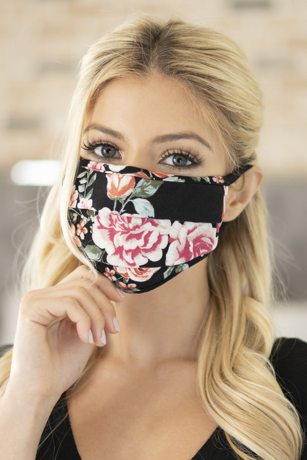 Rfm6006-Rfl001 - Print Reusable Face Masks for Adults - Black
