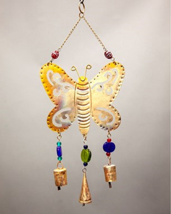 Butterfly Chime With Bells and Beads