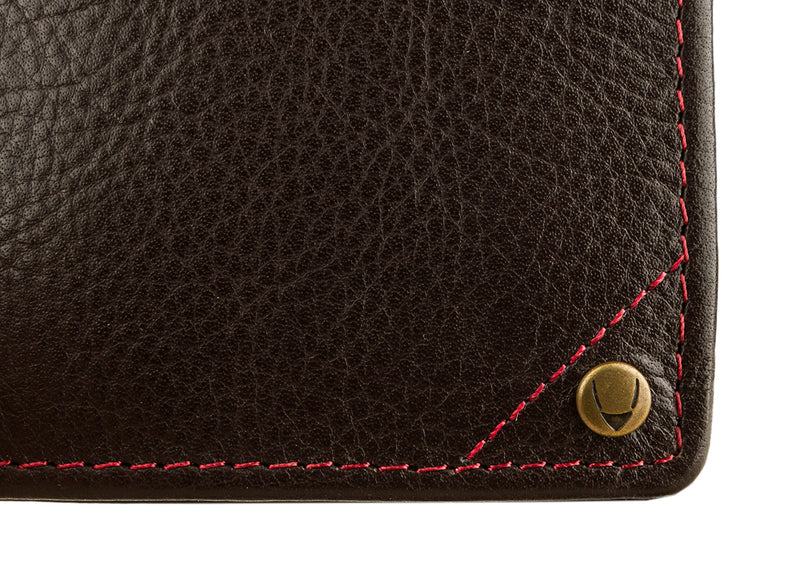 Hidesign Angle Stitch Leather Slim Bifold Wallet
