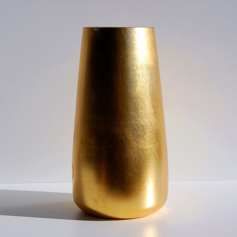 GILT 12" Gold Gilded Zen Vase