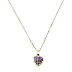 Olivia Heart Druzy Necklace