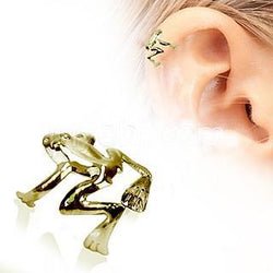 Antique Gold Tree Frog Fake Cartilage Ear Cuff